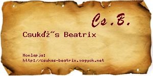 Csukás Beatrix névjegykártya