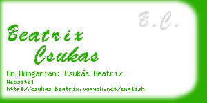 beatrix csukas business card